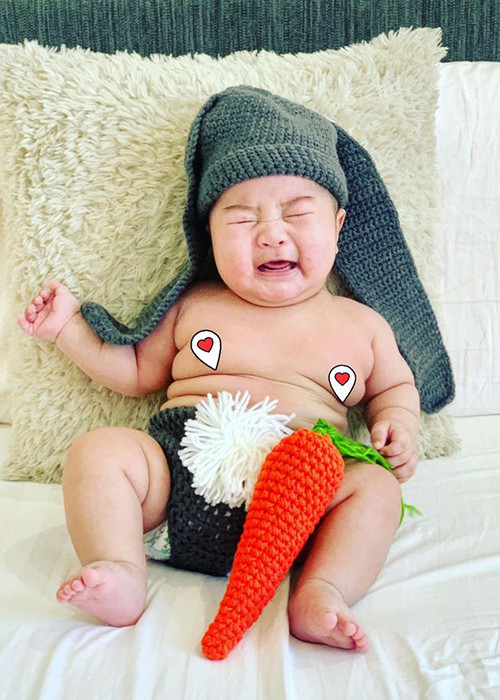 Bé Hippo trông kháu khỉnh, bụ bẫm ngay từ khi mới chào đời.