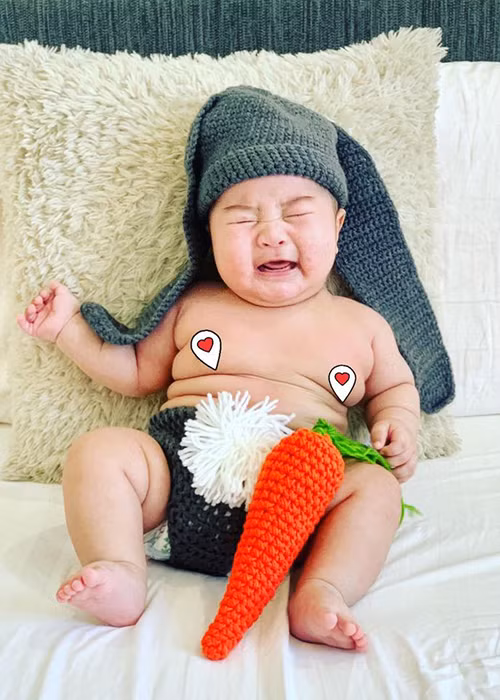 Bé Hippo trông kháu khỉnh, bụ bẫm ngay từ khi mới chào đời.