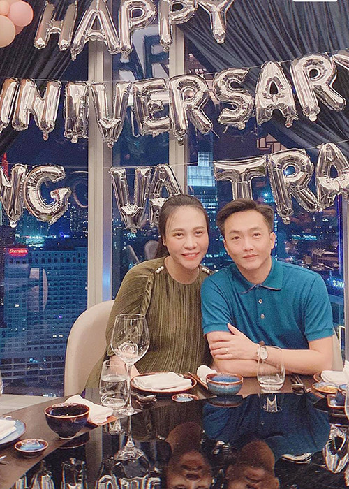Gần đây, Đàm Thu Trang và Cường Đô la kỷ niệm 1 năm làm đám cưới khi cựu người mẫu chuẩn bị lâm bồn.