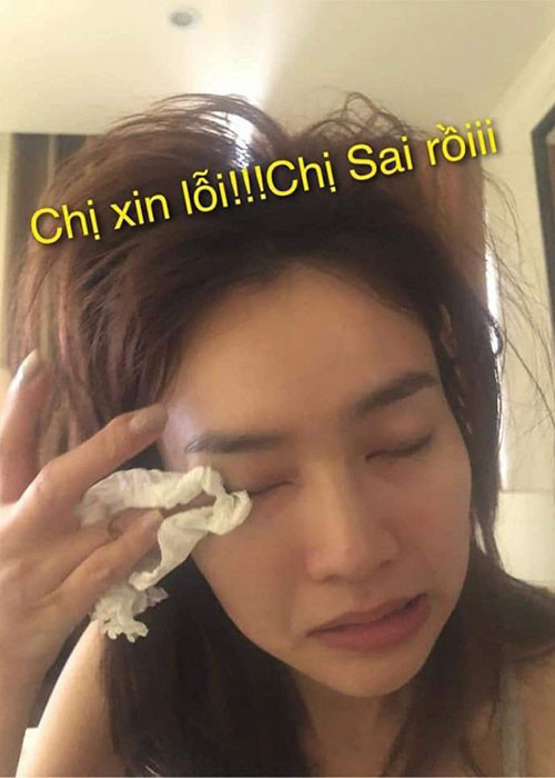 Khoảnh khắc mặt mộc, tóc rối bù của nữ diễn viên phim “Cánh đồng bất tận” cũng khiến fan ruột “vừa khóc vừa cười”.