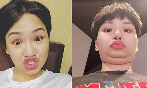 Nữ ca sĩ Miu Lê dường như không đối thủ trong việc làm mặt xấu rồi công khai hình ảnh. Ảnh: Saostar