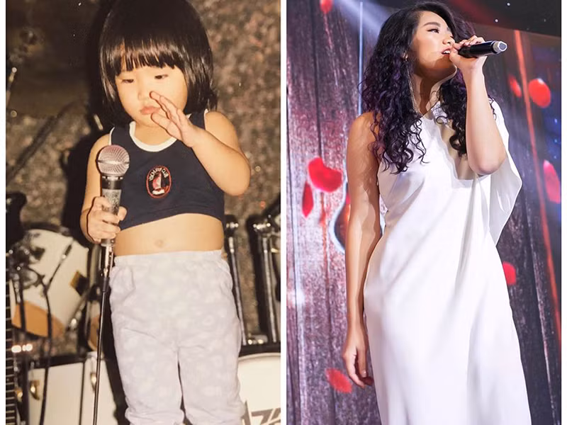 Một trong hai cô con gái của Cẩm Vân và Khắc Triệu đang theo nghề ca hát. Đó là Vân Khánh.