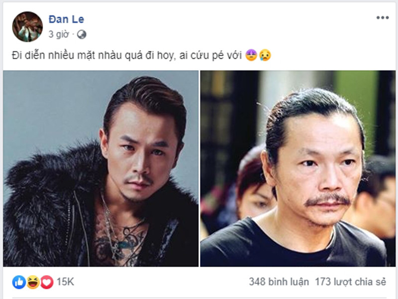 Binz từng gây chú ý khi chia sẻ khoảnh khắc giống diễn viên Trung Anh.