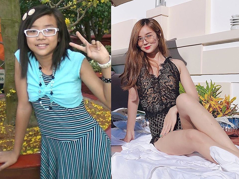 Mới đây, Bảo Ngọc đăng tải hình ảnh ngày nhỏ của mình. Có thể thấy, vợ cũ của Hoài Lâm từng sở hữu làn da đen nhẻm.