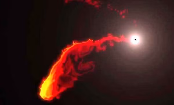 Nhưng trên thực tế, G2 chỉ bị bị kéo giãn ra khi đi ngang hố đen, để rồi lại tự thu gọn sau khi đi qua điểm nguy hiểm. Đây là một đám mây khí bụi nóng khủng khiếp với 3 ngôi sao chỉ mới 1 triệu năm tuổi, dự kiến là dạng sao "quái vật" to lớn và mạnh mẽ.