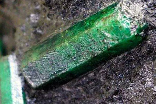 Sau khi xẻ 1 phần ở lớp vỏ, bà ÂU Dương Thu Mi đã dùng đèn soi và nhận định màu xanh của khối đá này khá hiếm. Với màu sắc này, khối ngọc lục bảo có thể lên tới 6 triệu NDT (hơn 21 tỷ VND).