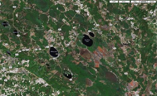 Điều này cũng cho thấy, các Vịnh không phải do mưa sao băng gây ra, vì nếu như vậy, chúng sẽ ở cùng độ tuổi. Bên cạnh đó, các nhà khoa học cũng không tìm thấy vật chất nào trong đất cho thấy sự hình thành ở ngoài Trái đất.