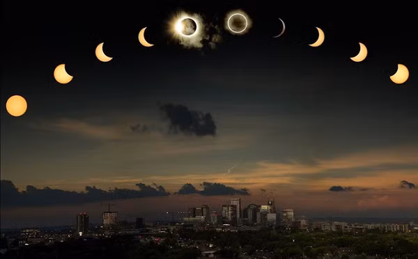 Kết lại một năm rực rỡ về thiên văn là hiện tượng nguyệt thực toàn phần diễn ra vào ngày 4/12/2021. Giống hầu hết các lần khác, nguyệt thực toàn phần năm nay diễn ra khá ngắn chỉ có thể nhìn thấy trong 1 phút 54 giây ở Nam Cực.