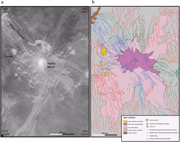 Nhóm nghiên cứu dẫn đầu bởi Piero D'Incecco - nhà khoa học hành tinh đến từ Viện Khoa học hành tinh Bắc Cực (Phần Lan) đã phát hiện những bằng chứng về hoạt động núi lửa ở Idunn Mons của sao Kim.