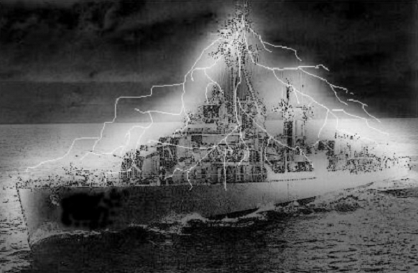 Đó là thí nghiệm làm một tàu chiến có tên USS Eldridge có thể “dịch chuyển tức thời”. Trong lần thí nghiệm thứ nhất tàu chiến đã có thể dịch chuyển tức thời, nhưng một số thành viên của đoàn thủy thủ đã bị bệnh.