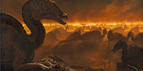 Vì dụ như sự tác động mạnh mẽ của các thiên thạch (tạo nên các hố Chicxulub ở Mexico, Boltysh ở Ukraina) hoặc do mực nước biển tụt xuống, núi lửa phun trào mạnh mẽ tạo ra hiện tượng “bẫy Deccan” tàn phá nghiêm trọng sinh quyển Trái đất.