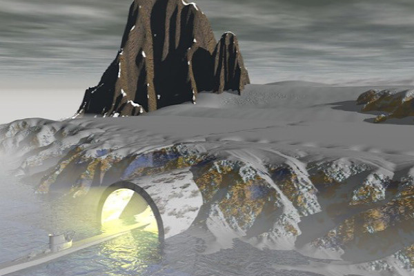 Khi tiến hành lập bản đồ khu vực Nam Cực, các nhà khoa học của phát xít Đức được cho là đã bất ngờ phát hiện một thế giới dưới lòng đất. Theo giả thuyết này, phát xít Đức đã cho người xây dựng một căn cứ quân sự tối mật trong lòng đất tại Nam Cực.