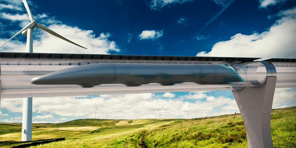 Tàu Virgin Hyperloop Pegasus được trưng bày tại triển lãm "Futures" là tàu siêu tốc được thiết kế để di chuyển với vận tốc lên đến 1000km/h. Mục đích của tàu hyperloop là di chuyển giữa các thành phố chỉ trong vài phút.