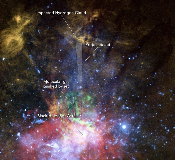 Bản thân hố đen không thể quan sát được vì nó hoạt động như thể cánh cửa một chiều đối với ánh sáng. Tuy nhiên, có thể phát hiện hố đen thông qua luồng bức xạ rực cháy từ khí gas và bụi ở bên ngoài “chân trời sự kiện”, khi chúng bị hút vào bên trong hố đen.