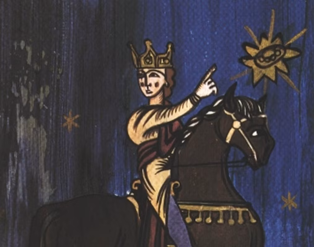 Theo bản thảo này, khi hai bên đang chiến đấu thì bất ngờ một nhóm đĩa xuất hiện lơ lửng trên đỉnh của nhà thờ. Người Saxon cho rằng, người Pháp đã được các UFO này bảo vệ nên nhanh chóng rút chạy.