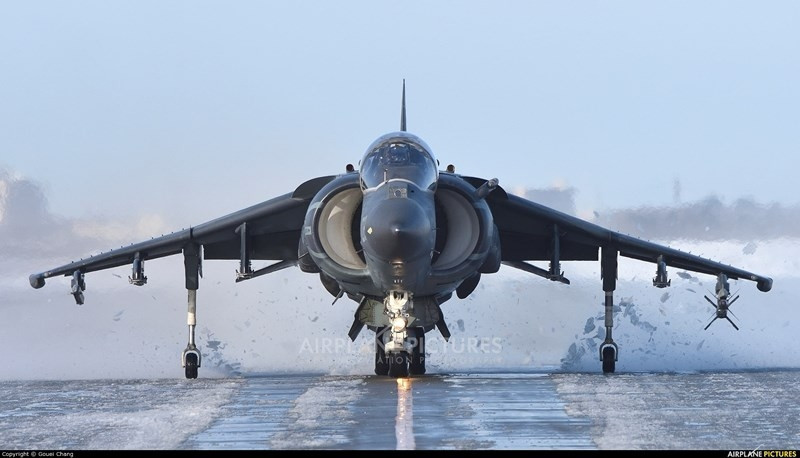 Cường kích AV-8B Harrier là dòng chiến đấu cơ trên hạm có khả năng cất cánh đường băng ngắn và hạ cánh thẳng đứng, xương sống của Thủy quân lục chiến Mỹ, nó cung cấp khả năng tấn công tầm xa cho các biên đội tàu đổ bộ.