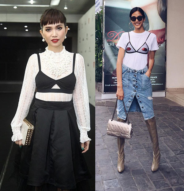 Khi chọn mặc nội y ra ngoài, bạn cũng nên chú ý đến kiểu dáng của chúng. Thay vì chọn những chiếc áo ngực có đệm mút dày hoặc có gọng nhìn thiếu tinh tế, các nàng có thể thay thế bằng bralette, mỏng manh, thoải mái lại được cách điệu.