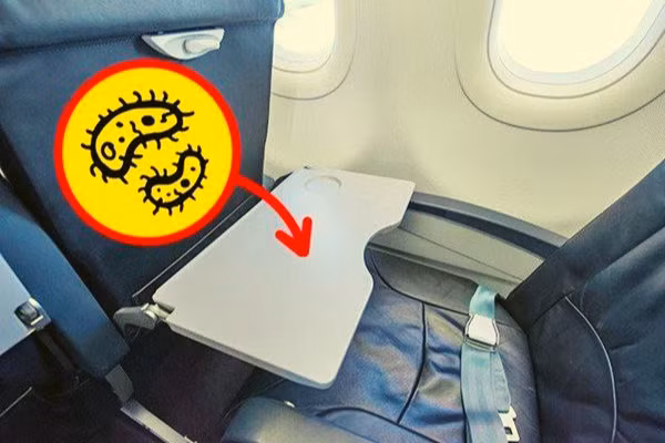 Mặc dù tiếp viên vẫn vệ sinh mỗi ngày 1 lần song chúng vẫn có thể chứa hàng triệu vi khuẩn từ những người sử dụng trước đó.