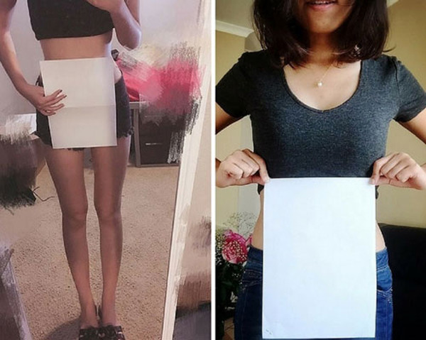 Thực tế, thử thách “vòng eo hoạt hình” có nét tương đồng với trào lưu khoe eo thon sau mảnh giấy A4 dọc, khoe cổ tay chỉ dày 4cm, xương quai xanh có khả năng đỡ trứng, bụng đủ nhỏ để vòng cánh tay chạm rốn...