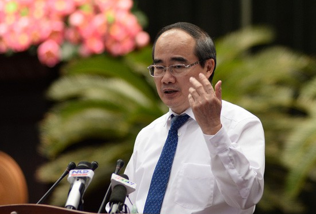 Bí thư Nguyễn Thiện Nhân phát biểu sáng 10-7 - Ảnh: TỰ TRUNG