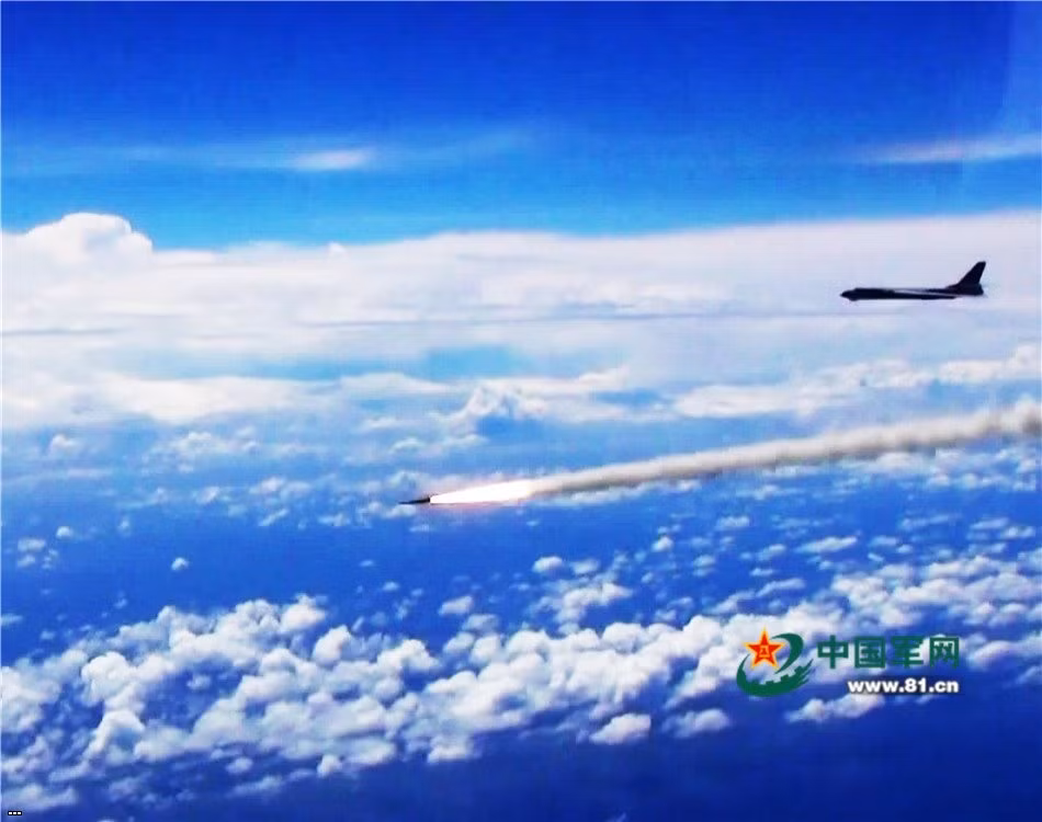 Trong cuộc tập trận trái phép ở quần đảo Hoàng Sa thuộc chủ quyền của Việt Nam, các máy bay và tàu chiến đã hung hăng, ngang ngược thực hiện nhiều cuộc bắn tên lửa và ngư lôi. Trong đó đáng quan ngại nhất là việc Trung Quốc đã tổ chức bắn thử tên lửa siêu thanh YJ-12 từ máy bay ném bom H-6D.