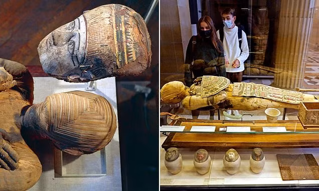 Thông qua kỹ thuật không xâm lấn, các chuyên gia hy vọng sẽ có thể khám phá thêm nhiều manh mối về danh tính của xác ướp Bashiri. Ảnh: De Agostini via Getty Images &amp; USD TODAY Sports.