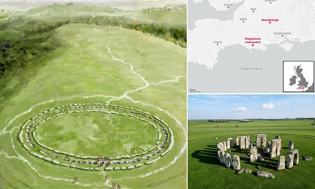 Theo giảng viên khảo cổ học Susan, Flagstones là một di tích đặc biệt với cấu trúc hào tròn hoàn hảo, cùng với những ngôi mộ và hỏa táng đi kèm. Ảnh: Mail Online.