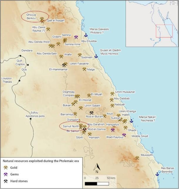 Theo nghiên cứu của các chuyên gia, các mỏ đã được người Ai Cập khai thác mạnh mẽ trong thời kỳ Hy Lạp hóa (332 trước Công nguyên đến năm 30 trước Công nguyên). Ảnh: Bérangère Redon/ Antiquity Publications Ltd.