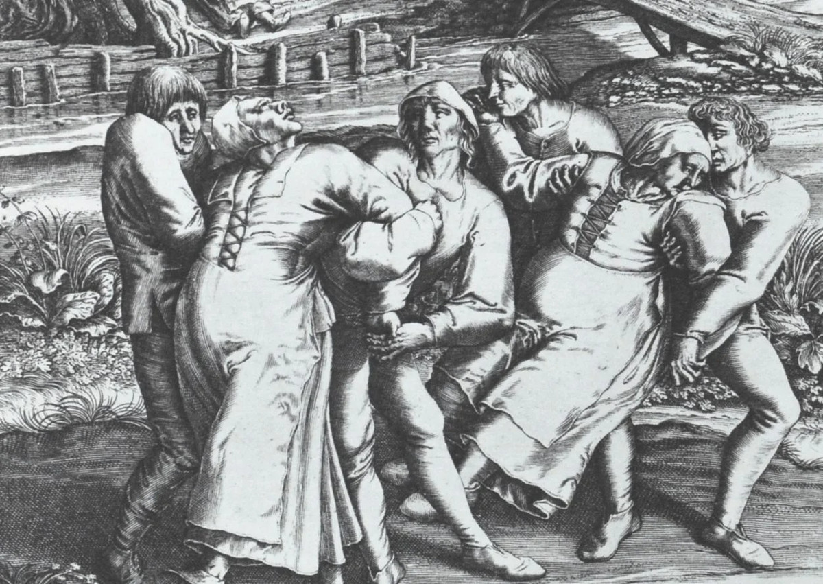 Theo các ghi chép, Dịch nhảy múa cuồng loạn bùng phát ở châu Âu lục địa từ thế kỷ 13 - 17. Trong đó, vụ việc nổi tiếng nhất xảy ra ở thị trấn Aachen, Đức vào ngày 24/6/1374. Khi ấy, hàng trăm người người xuống đường nhảy múa liên tục trong hàng giờ, thậm chí hàng ngày cho tới hàng tháng. Ảnh: Public Domain.