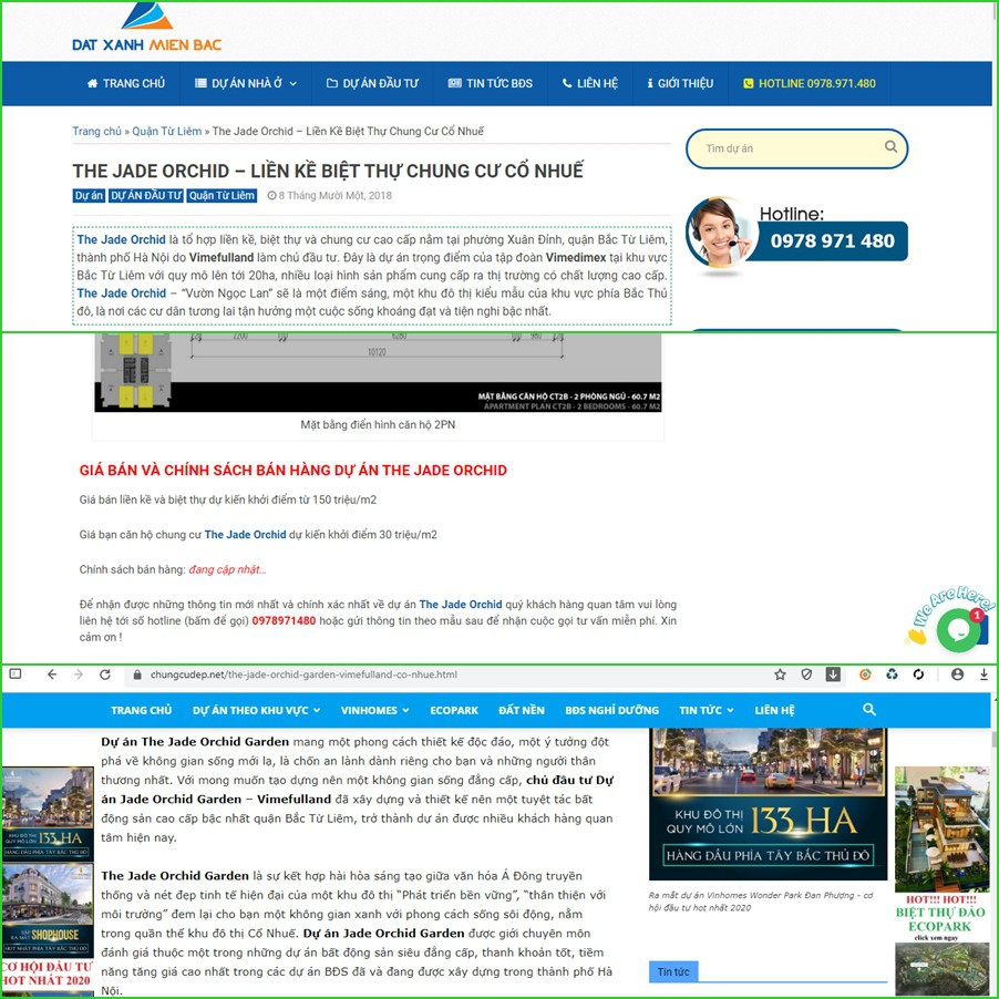 Mặc dù dự án The Jade Orchid chưa được triển khai thi công, bên trong vẫn chỉ là bãi đất trống thế nhưng hiện nay bất ngờ trên nhiều trang website mua bán bất động sản lại đang quảng cáo và rao bán các căn hộ tại dự án này một cách rầm rộ.