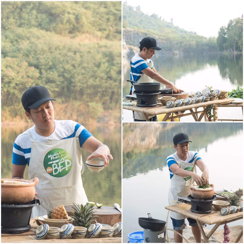 Khá khẩm hơn Trấn Thành, khả năng nấu ăn của Trường Giang lẫy lừng showbiz. Tay nghề của "chàng hề xứ Quảng" tuyệt đối không thua kém bầu bếp của một khách sạn 5 sao. Trường Giang có thể nấu vô số món ngon, sở trường là ẩm thực dân dã.