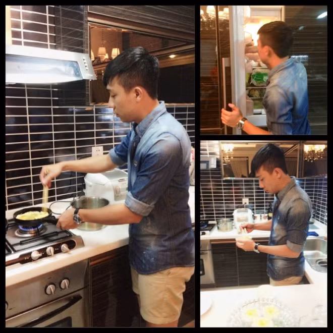 Trấn Thành là sao nam vào bếp chăm chỉ bậc nhất dù công việc của anh rất bận rộn. Tuy nhiên, đa số những bữa ăn của Trấn Thành chỉ là ăn nhanh, phục vụ cho bản thân hoặc bà xã Hari Won.