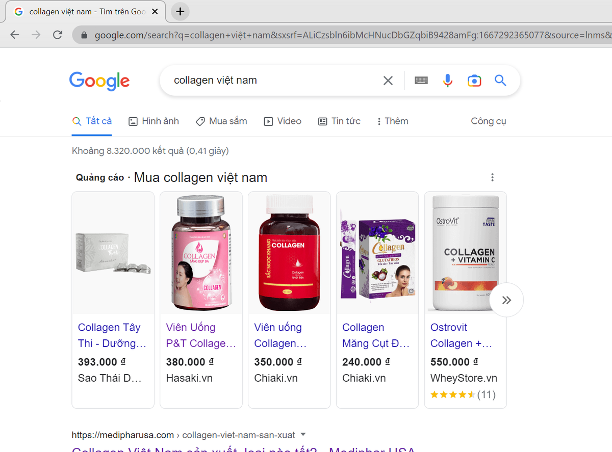 Ma tran vien nen, nuoc uong collagen “make in Vietnam”