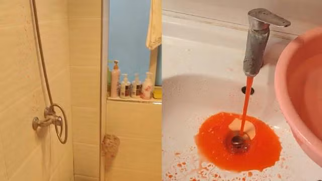 Nguoi dan ong so khiep via khi voi nuoc chay ra mau