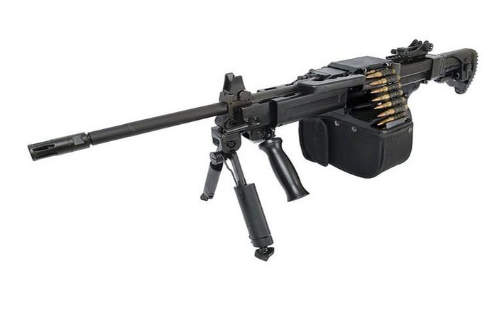 Súng có chiều dài 1.020mm, rất tiện lợi cho việc di chuyển ngay cả trong tác chiến đô thị. Thông thường, NG-7 sẽ sử dụng dây đạn tự ra M13. Dây đạn sẽ được đựng trong hộp Polyme hoặc túi vải chuyên dụng với sức chứa 125 viên.