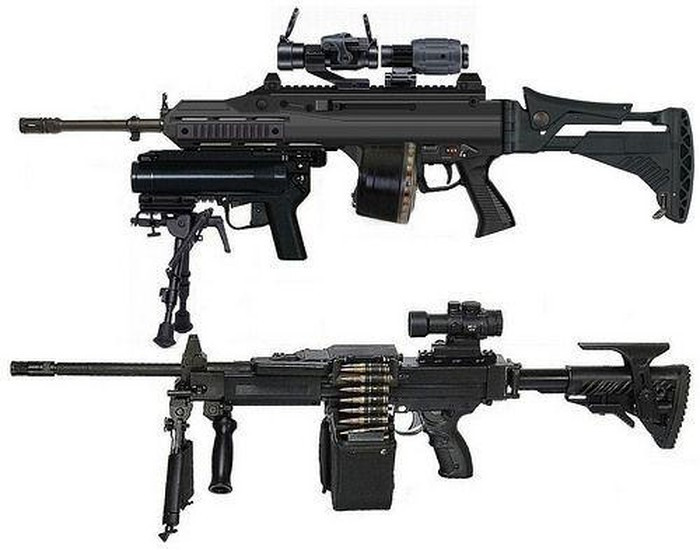 Nhà sản xuất IWI cung cấp 2 loại nòng cho NG-7 với độ dài khác nhau: nòng tiêu chuẩn dài 508 mm và một nòng khác cho lực lượng đặc biệt ngắn hơn, với độ dài chỉ 420mm.