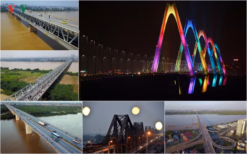 Anh: 6 cay cau giao thong huyet mach o Thu Do nhin tu tren cao