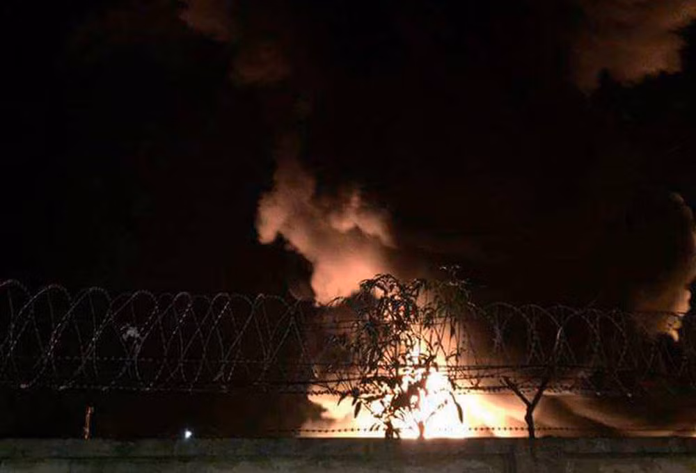 Chay lon tai cong ty nhua Tien Phong o Hai Phong