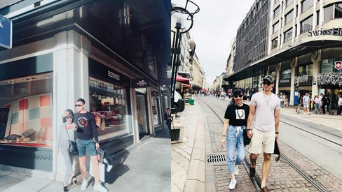 Nhìn cách ăn mặc của cặp đôi, mọi người khó lòng đoán được cặp đôi này chênh nhau nhiều tuổi.