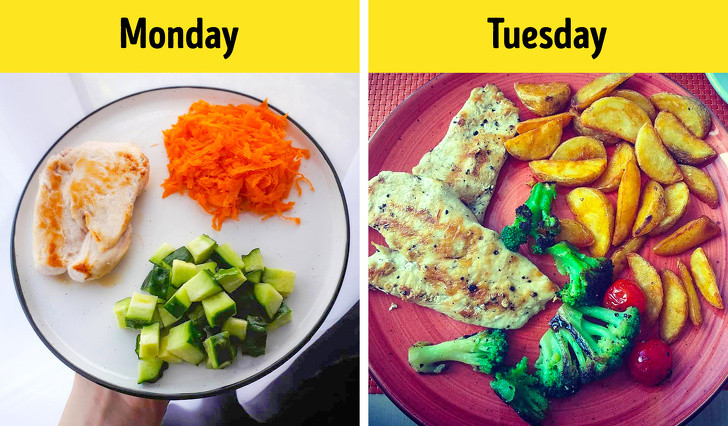 Thay đổi giá trị calo trong tuần: Khi chúng ta ăn kiêng, cơ thể thông minh của chúng ta thích ứng với lượng thức ăn nhỏ hơn, giảm tiêu thụ năng lượng. Để đánh lừa cơ thể, bạn có thể sử dụng các chu kỳ calo. 2 ngày một tuần, bạn nên ăn khoảng 1.000 hoặc 1.200 kcal với thực phẩm không có carbs.