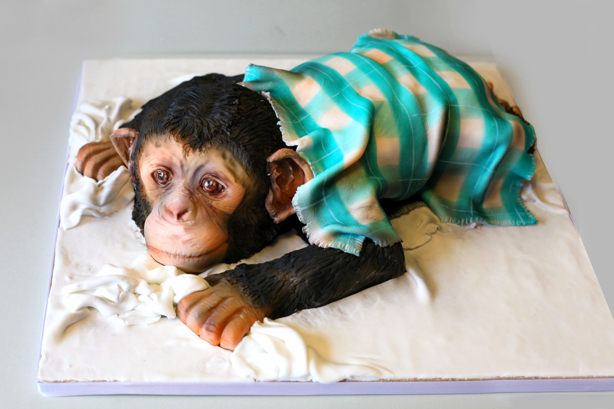 Bánh hình chú khỉ con.