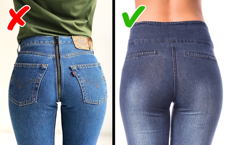 Quần có khóa kéo đằng sau: Loại quần này đã bị cho vào quên lãng vì chúng trông thô tục và không thoải mái lắm. Ảnh: BS.