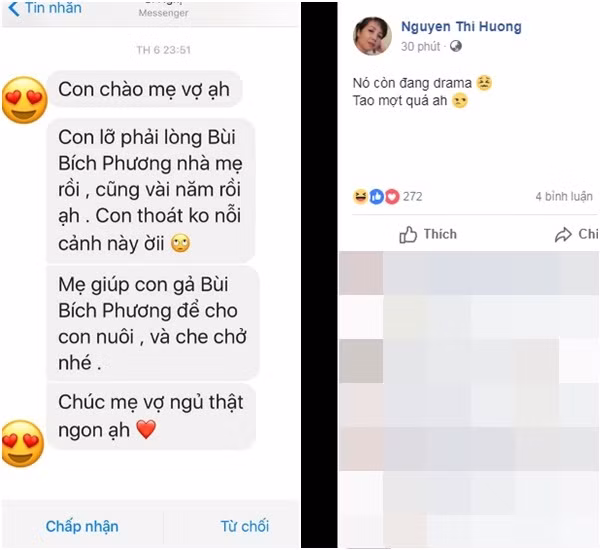 Me Bich Phuong phan ung 