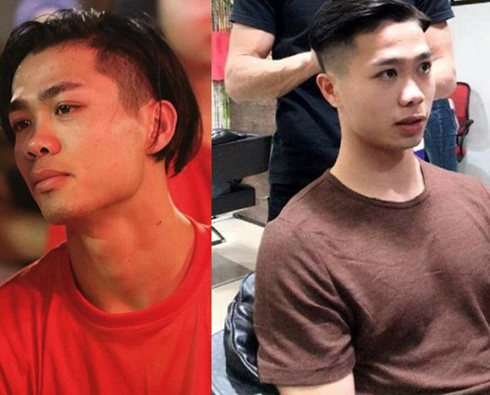 Chàng cầu thủ người Nghệ An được khen đẹp trai khi cắt tóc ngắn.