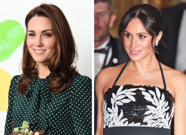Trang điểm tự nhiên: Công nương Meghan Markle và Kate Middleton đều có lối trang điểm tối giản và tự nhiên. Các tông màu nhẹ nhàng, son môi trung tính và đánh một số chỗ highllight giúp họ trông đẹp tự nhiên nhưng vẫn cuốn hút, xinh đẹp trong mọi bức ảnh.