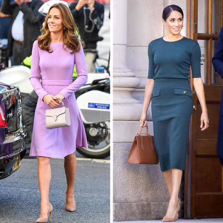 Chọn màu sắc và chất liệu của quần áo: Theo quy định, nữ công tước không được phép mix quần áo nhiều màu sắc khác nhau. Tuy nhiên, cả Công nương Kate và Meghan đều không ngại kết hợp màu sắc tươi sáng với màu cổ điển. Họ cũng thích làm nổi bật vòng eo của mình bằng cách đeo thắt lưng hoặc dây đai. 