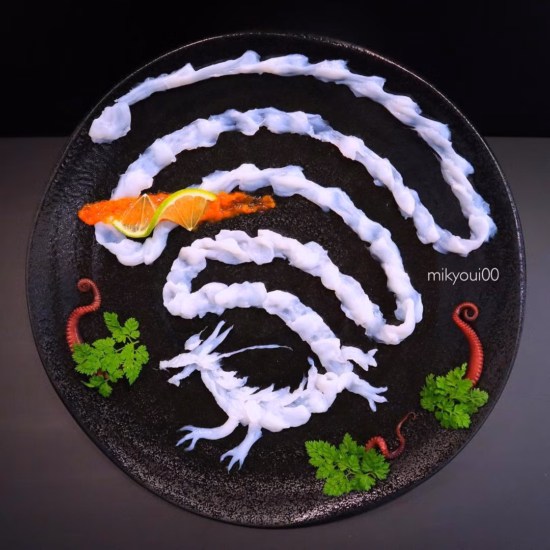 Tác phẩm của đầu bếp Nhật được tạo ra rất tỉ mỉ và tinh tế.