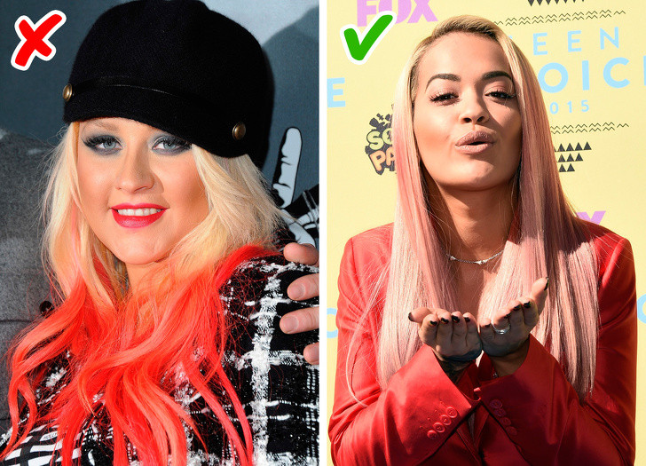 Kiểu tóc ombré: Nghệ thuật tóc ombré hàm ý một sự thay đổi mềm mại từ màu tóc này sang màu tóc khác. Để đạt được hiệu ứng này, các nhà tạo mẫu tóc sử dụng nhiều màu trung gian. Tuy nhiên, kiểu tóc này khá kén trang phục. Nếu bạn để tóc ombré mà mặc váy điệu đà, gợi cảm thì có vẻ không hợp lắm. Ảnh: BS.