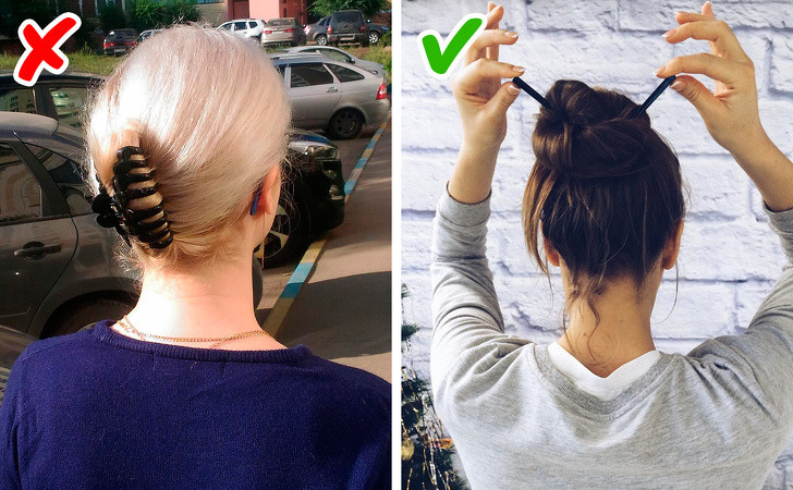 Dùng kẹp gắp: Loại kẹp này rất hữu dụng khi giúp bạn cuộn tóc gọn gàng lúc tắm hay dọn dẹp nhưng chớ nên dùng khi đi làm, đi chơi hay đặc biệt là tới các sự kiện quan trọng.