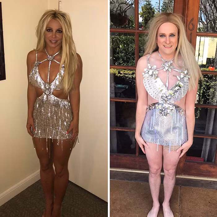 Tom Lenk tự chế tạo một phiên bản mới của chiếc váy mà nữ ca sĩ Britney Spears đã mặc.